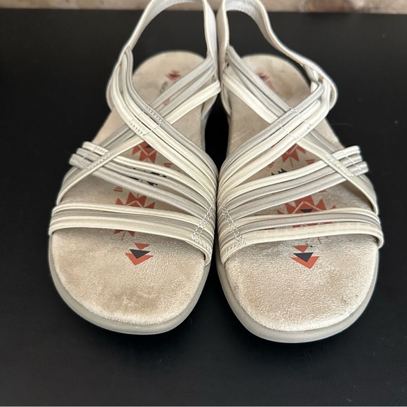 Skechers Reggae Slim Simply Stretch Sandals Beige Taupe Slingback Size 8 - Picture 6 of 10
